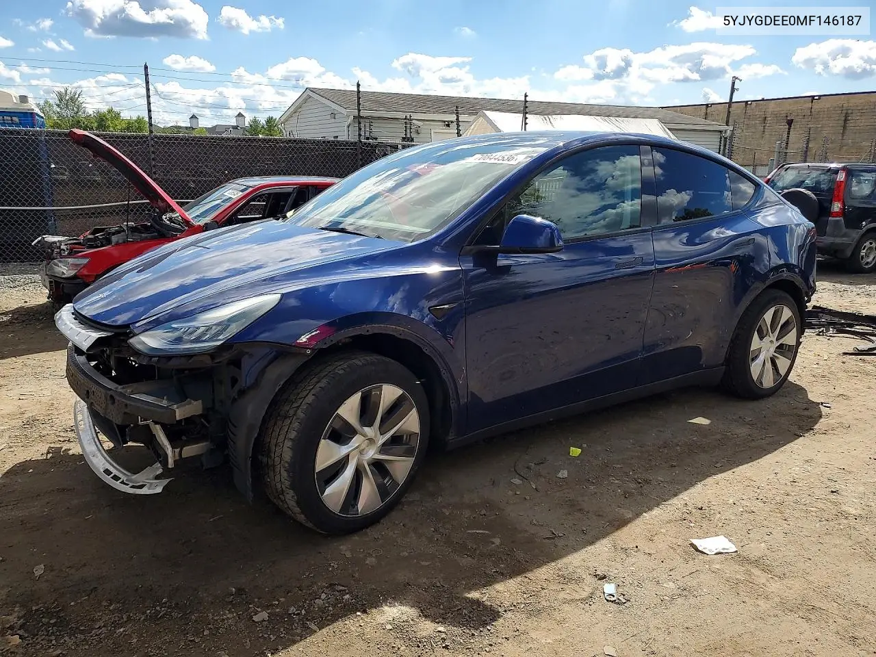 TESLA MODEL Y 2021, VIN 5YJYGDEE0MF146187