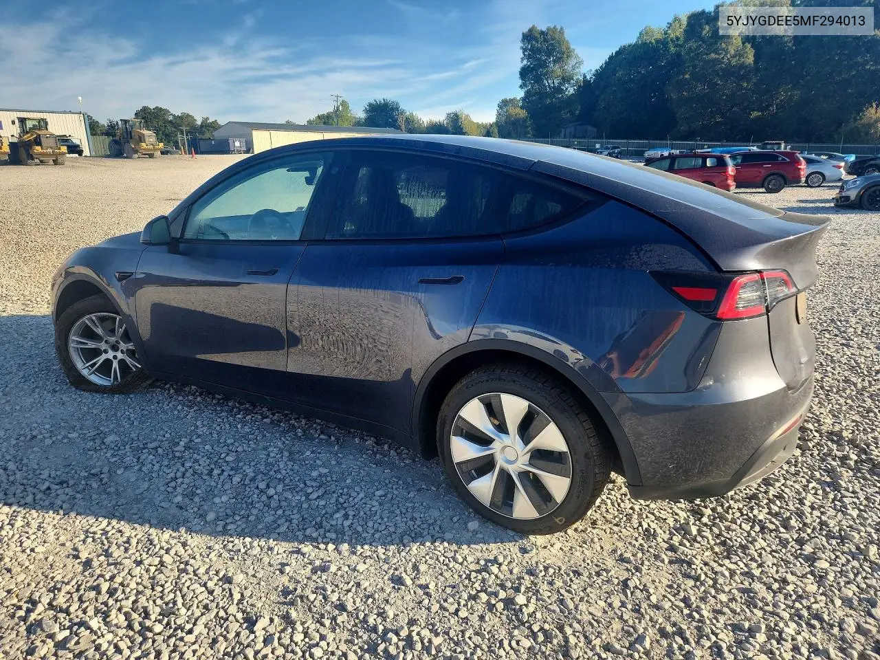 2021 TESLA MODEL Y VIN 5YJYGDEE5MF294013 — фото 2