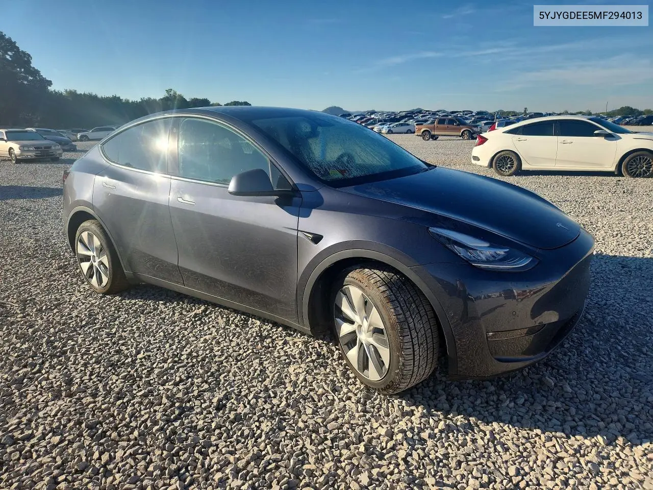 2021 TESLA MODEL Y VIN 5YJYGDEE5MF294013 — фото 4