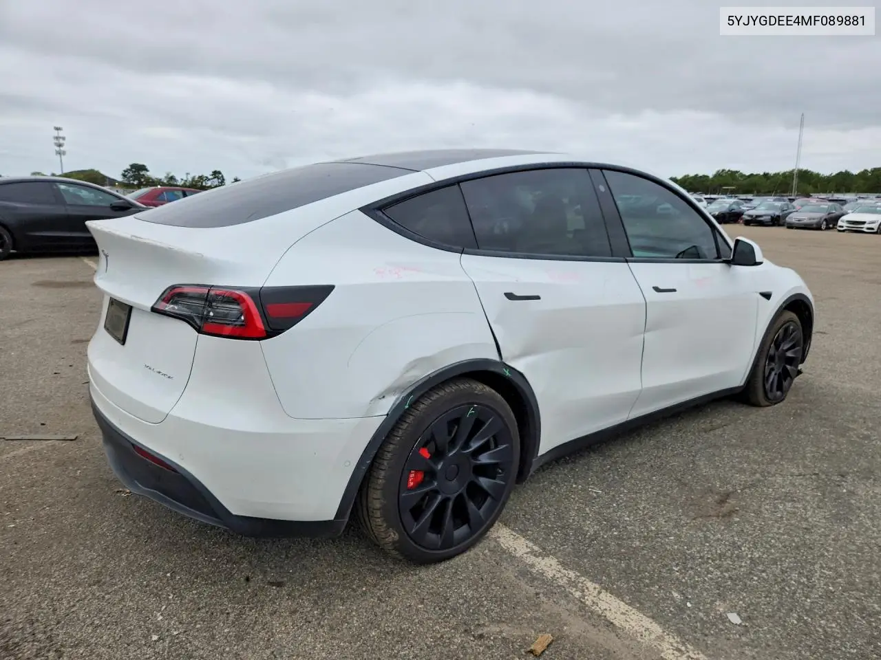 2021 TESLA MODEL Y VIN 5YJYGDEE4MF089881 — фото 3
