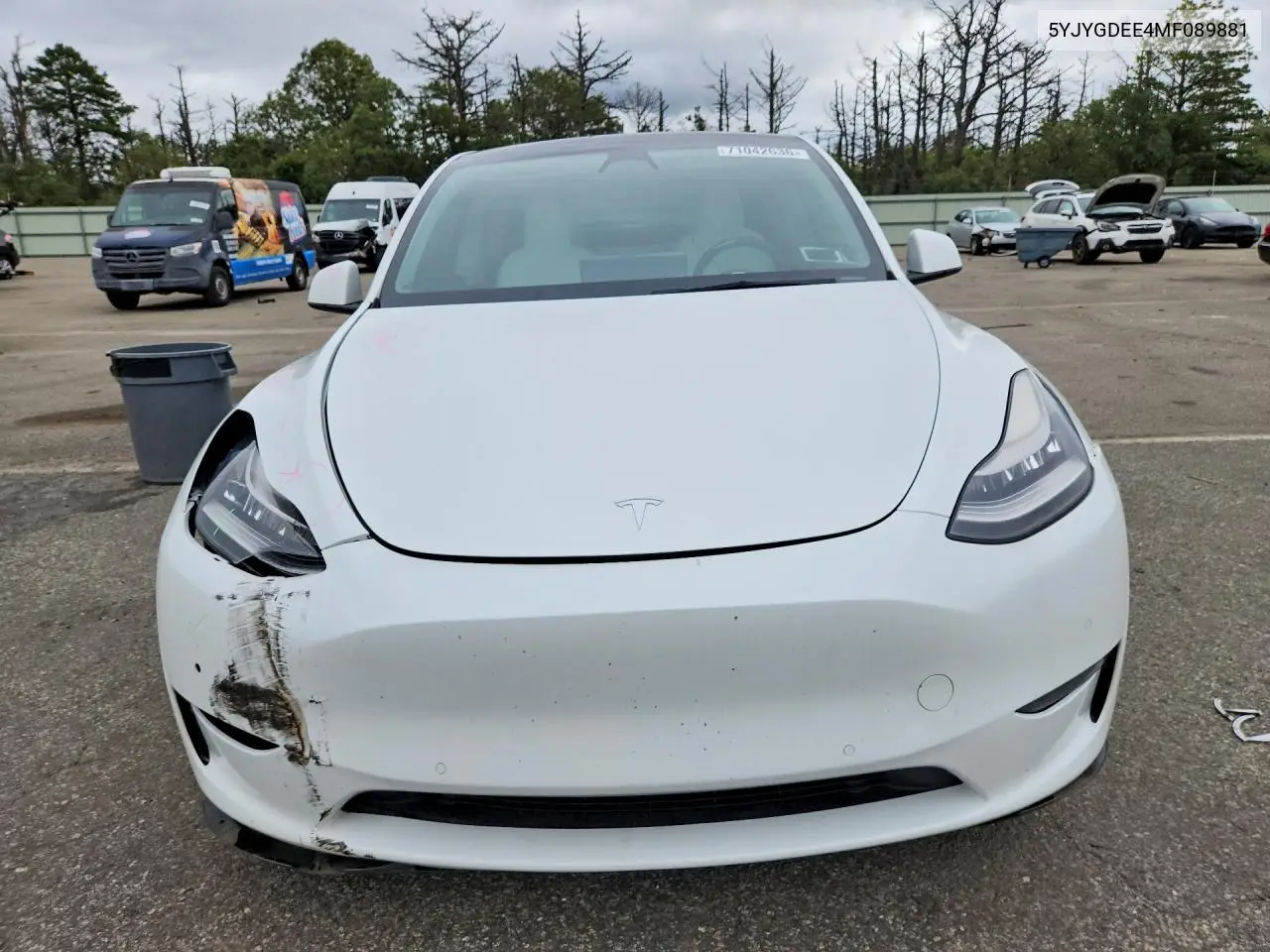 2021 TESLA MODEL Y VIN 5YJYGDEE4MF089881 — фото 5
