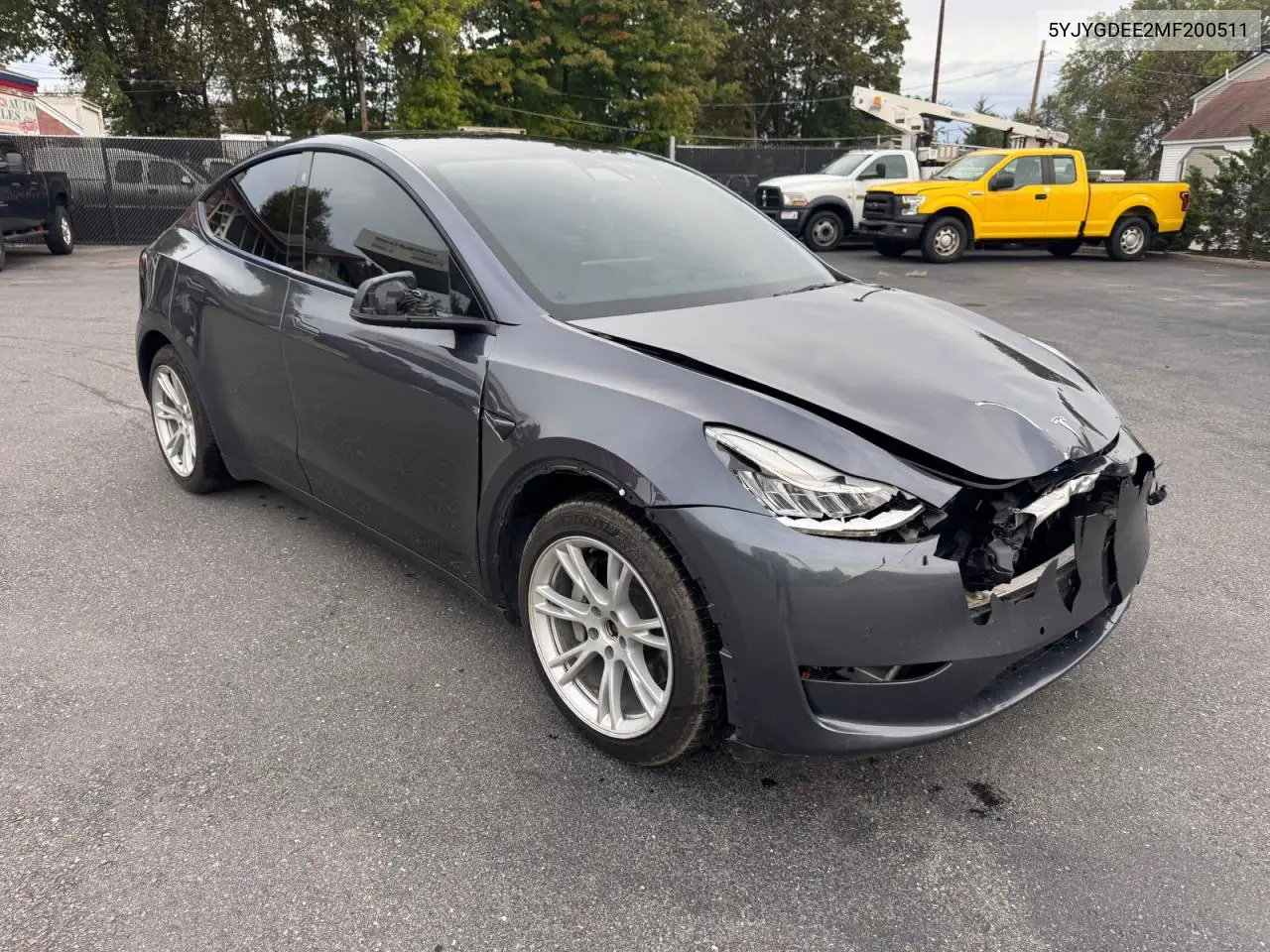 TESLA MODEL Y 2021, VIN 5YJYGDEE2MF200511