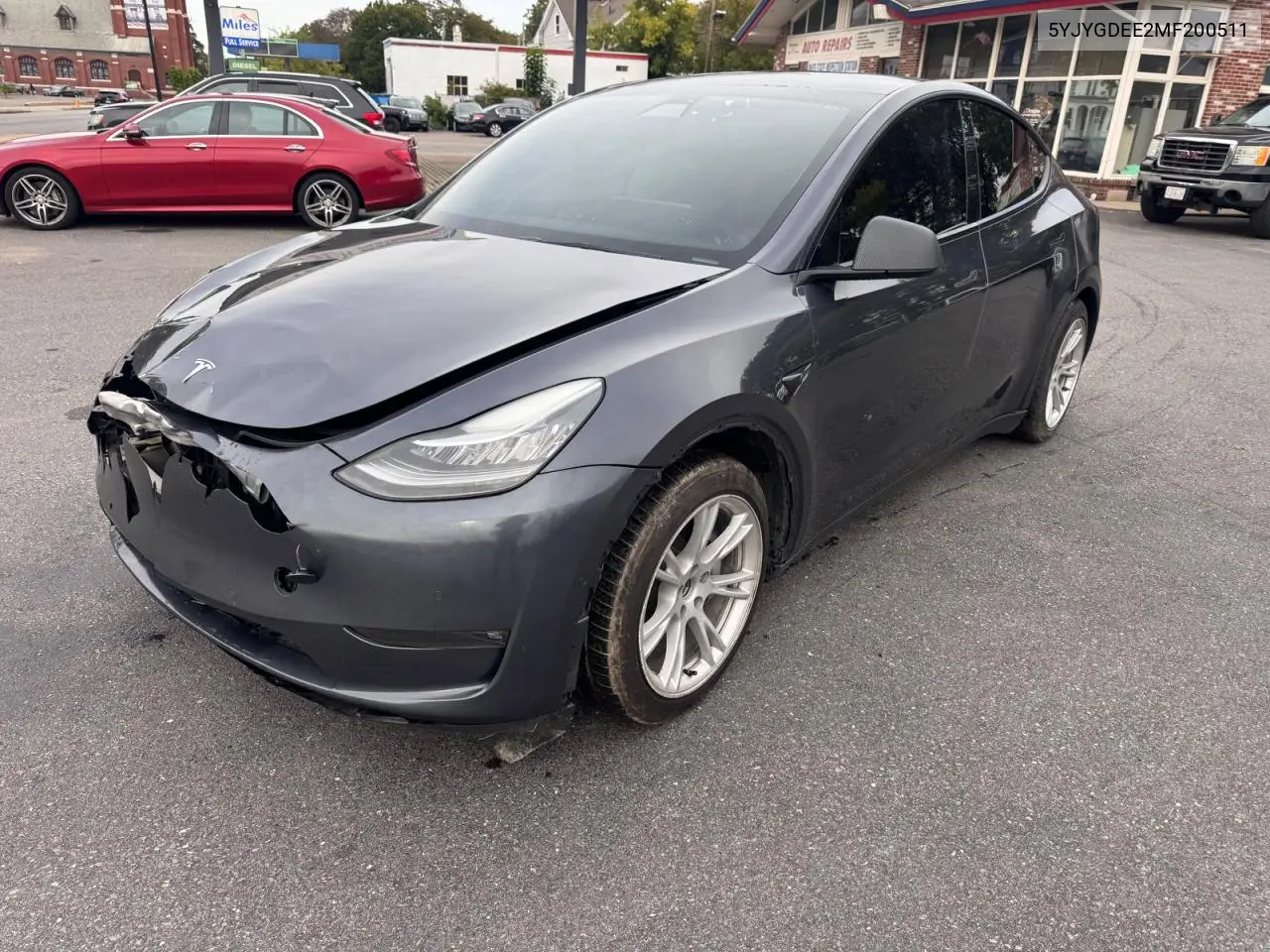 2021 TESLA MODEL Y VIN 5YJYGDEE2MF200511 — фото 2