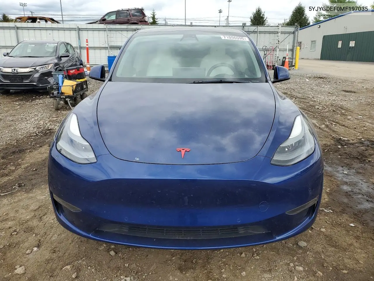 2021 TESLA MODEL Y VIN 5YJYGDEF0MF197035 — фото 5