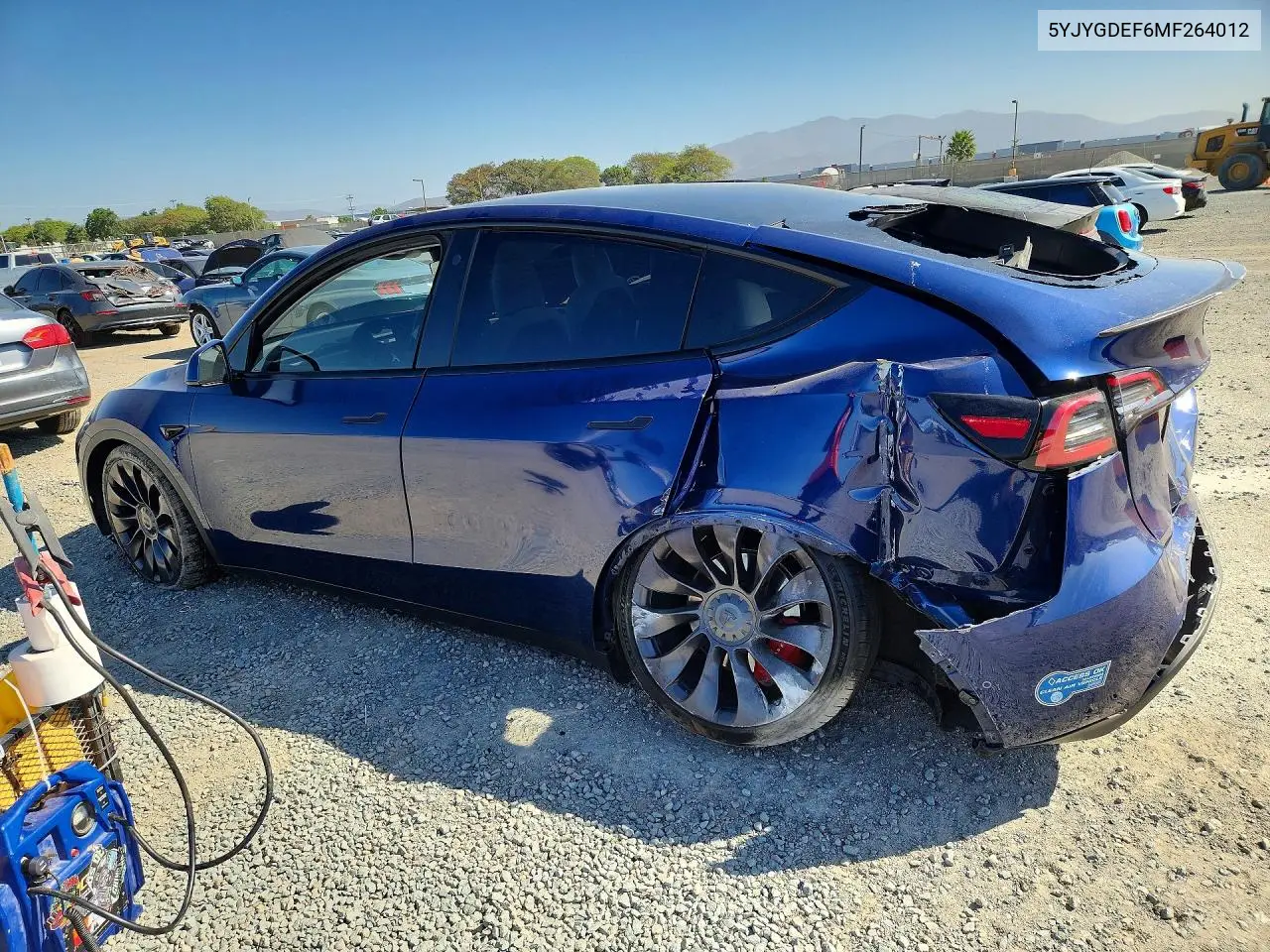 2021 TESLA MODEL Y VIN 5YJYGDEF6MF264012 — фото 2