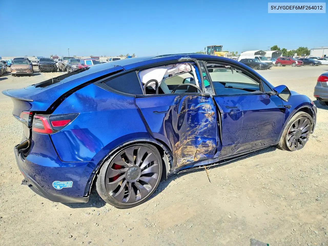 2021 TESLA MODEL Y VIN 5YJYGDEF6MF264012 — фото 3