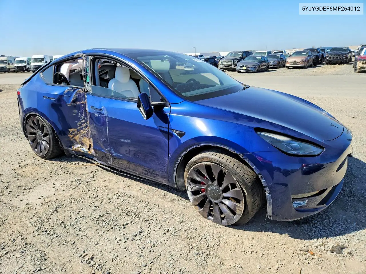 2021 TESLA MODEL Y VIN 5YJYGDEF6MF264012 — фото 4