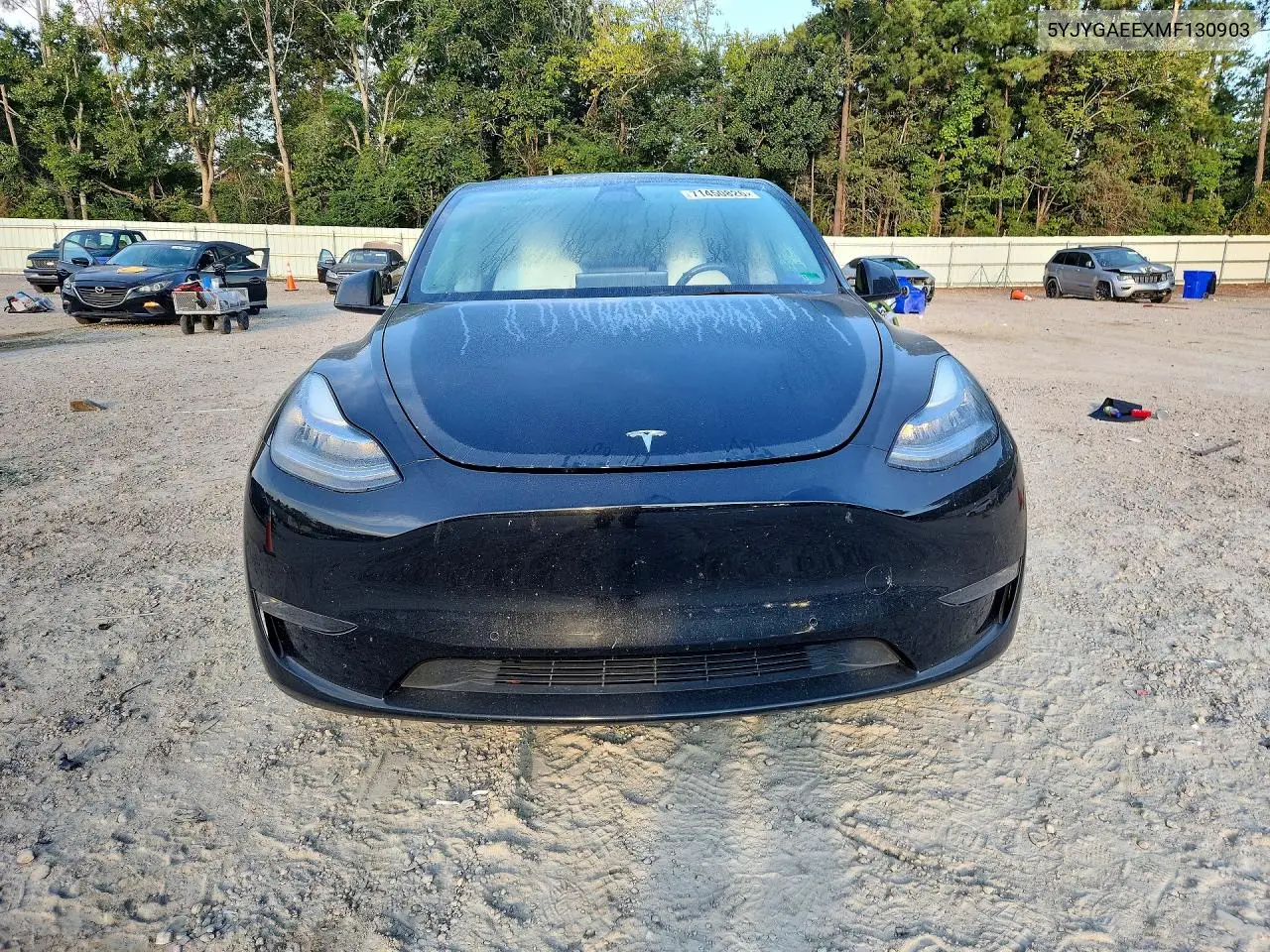 2021 TESLA MODEL Y VIN 5YJYGAEEXMF130903 — фото 5