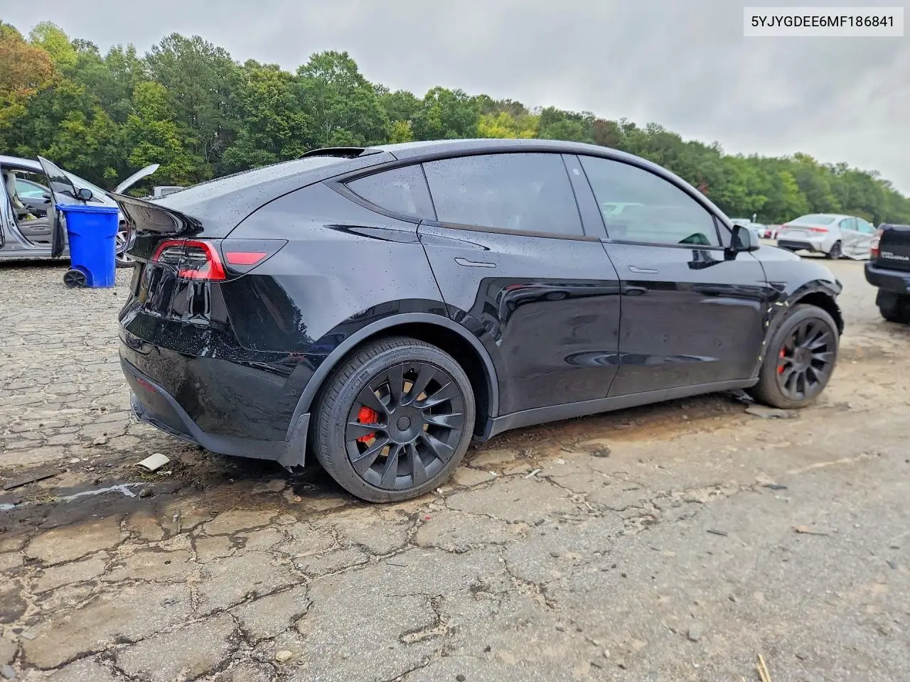 2021 TESLA MODEL Y VIN 5YJYGDEE6MF186841 — фото 3