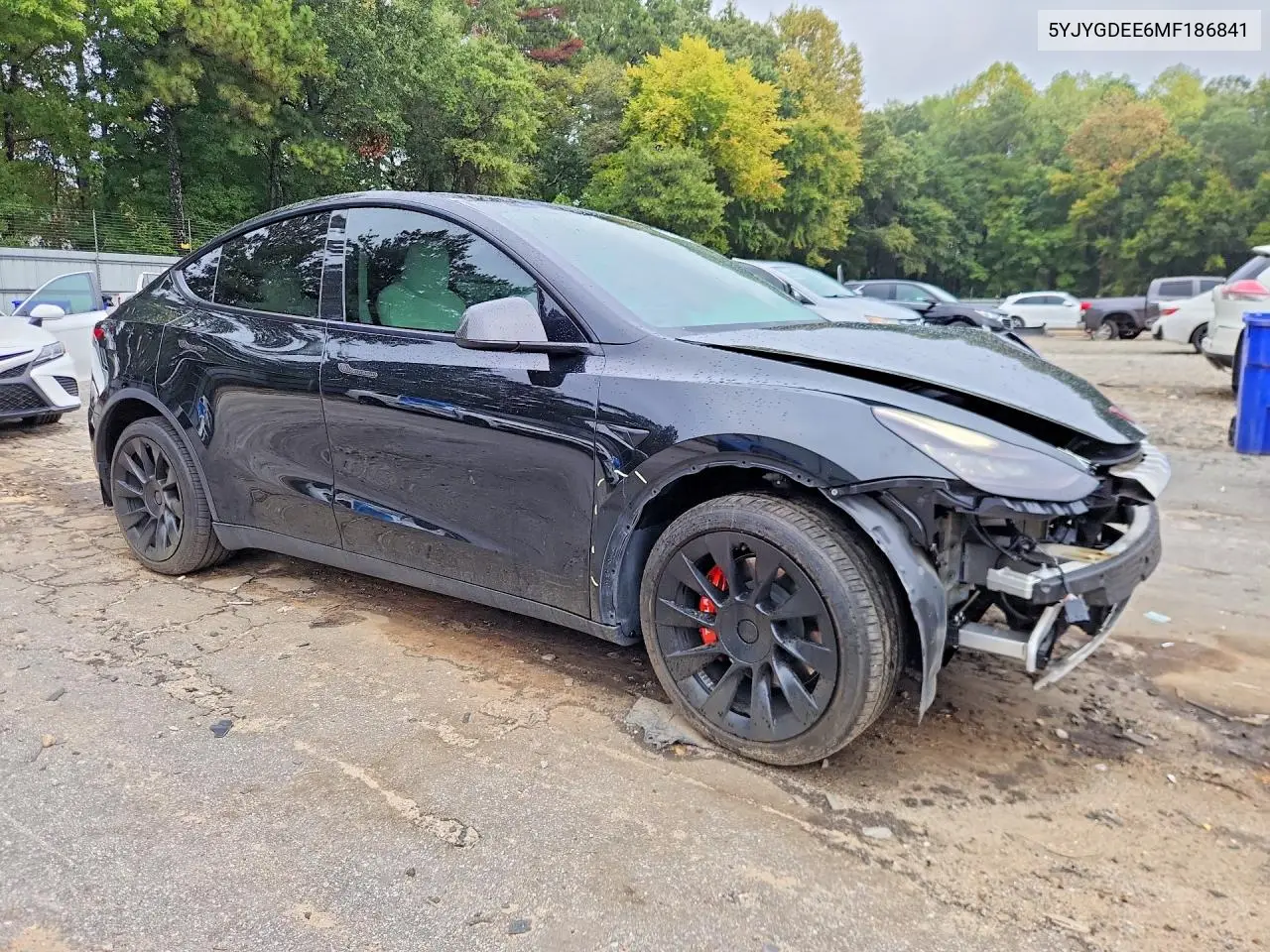 2021 TESLA MODEL Y VIN 5YJYGDEE6MF186841 — фото 4