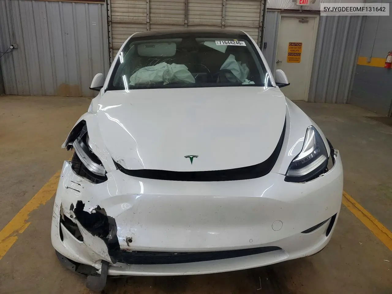 2021 TESLA MODEL Y VIN 5YJYGDEE0MF131642 — фото 5