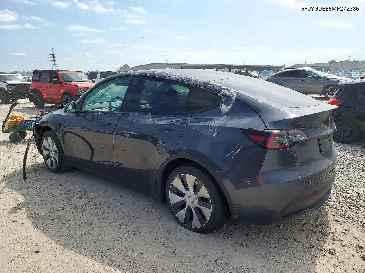 2021 TESLA MODEL Y VIN 5YJYGDEE5MF272335 — фото 2
