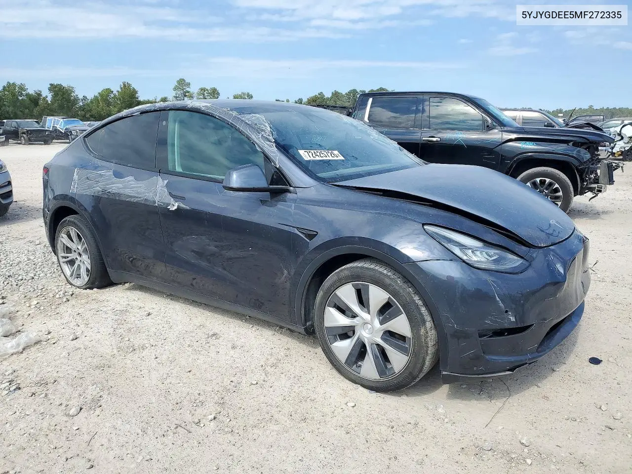 2021 TESLA MODEL Y VIN 5YJYGDEE5MF272335 — фото 4