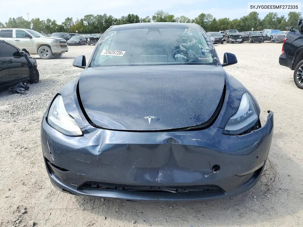 2021 TESLA MODEL Y VIN 5YJYGDEE5MF272335 — фото 5