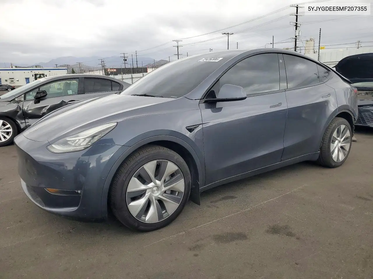 TESLA MODEL Y 2021, VIN 5YJYGDEE5MF207355
