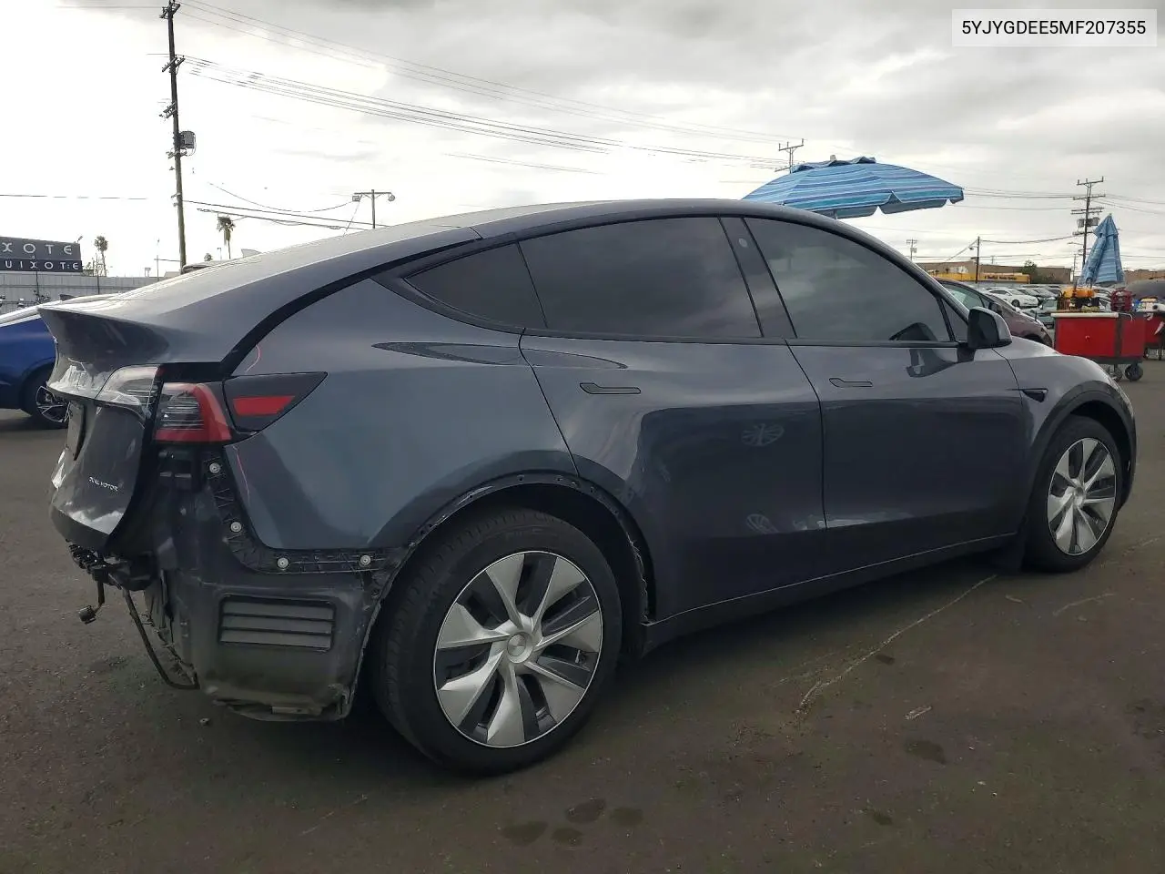 2021 TESLA MODEL Y VIN 5YJYGDEE5MF207355 — фото 3