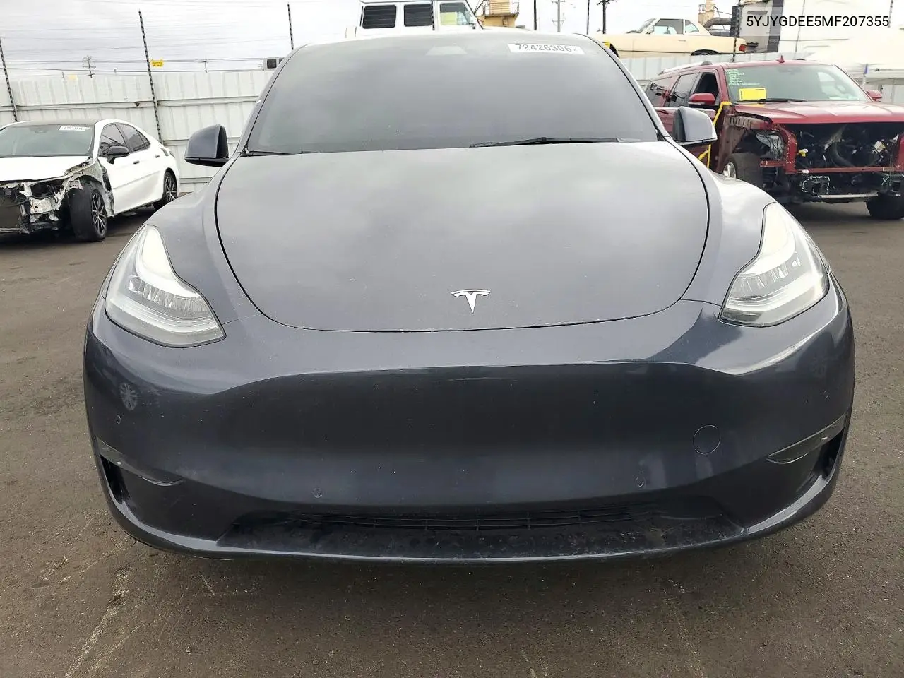2021 TESLA MODEL Y VIN 5YJYGDEE5MF207355 — фото 5