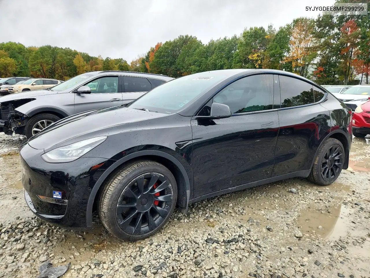 TESLA MODEL Y 2021, VIN 5YJYGDEE8MF299299