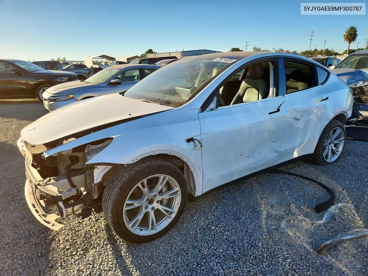 TESLA MODEL Y 2021, VIN 5YJYGAEE8MF300787