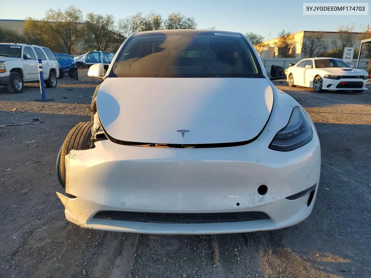 2021 TESLA MODEL Y VIN 5YJYGDEE0MF174703 — фото 5