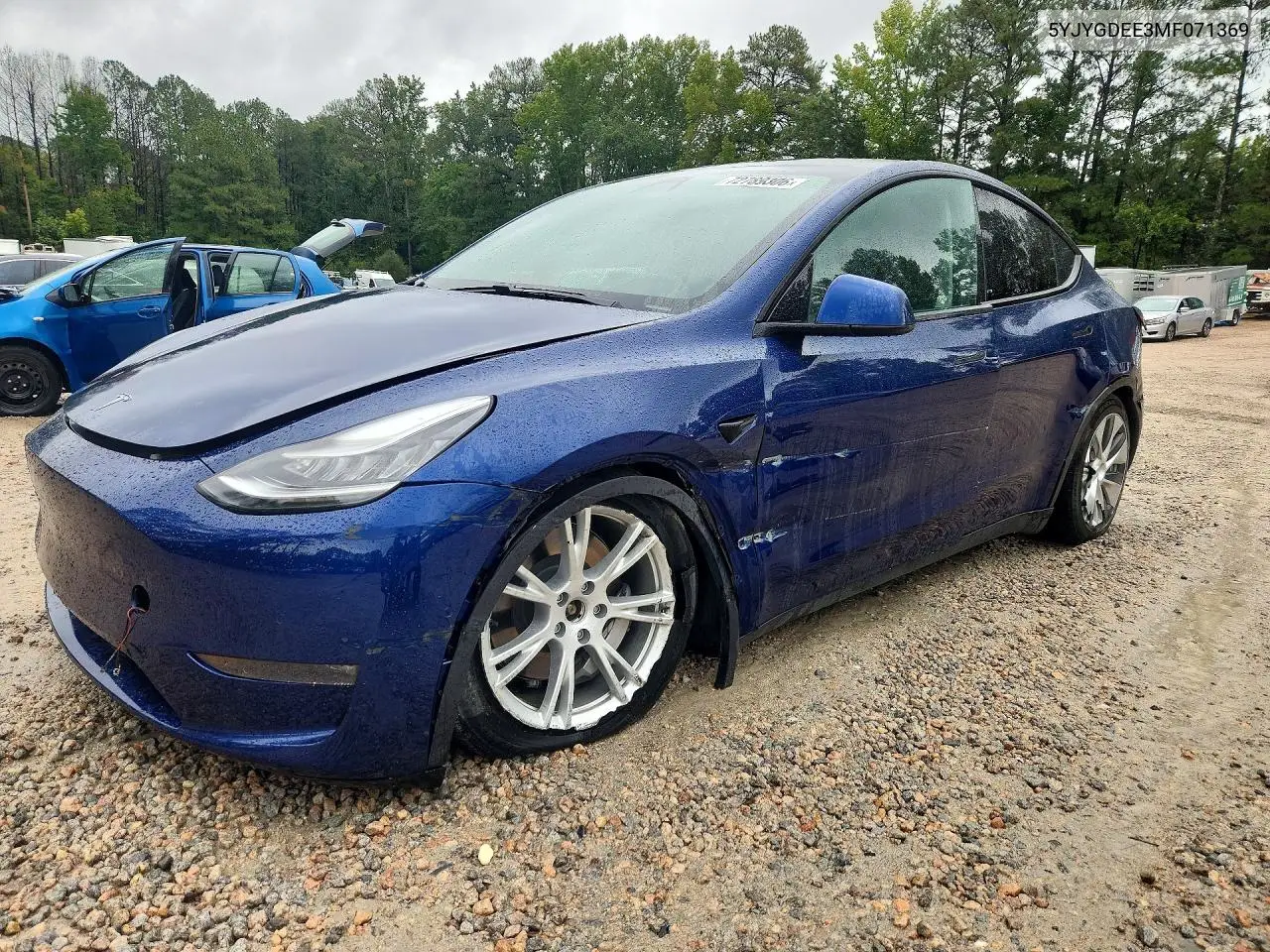 TESLA MODEL Y 2021, VIN 5YJYGDEE3MF071369