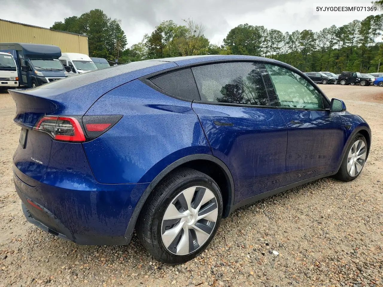 2021 TESLA MODEL Y VIN 5YJYGDEE3MF071369 — фото 3