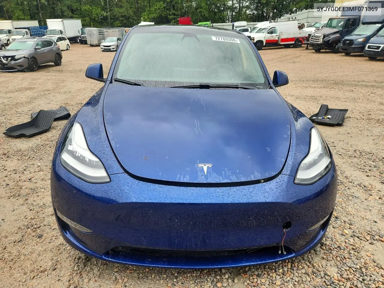 2021 TESLA MODEL Y VIN 5YJYGDEE3MF071369 — фото 5