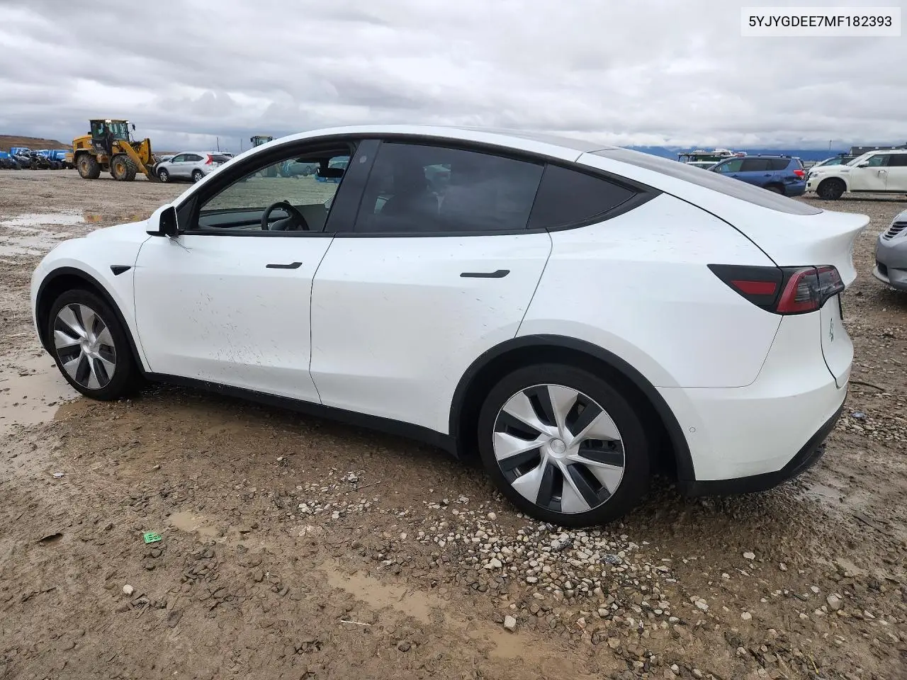 2021 TESLA MODEL Y VIN 5YJYGDEE7MF182393 — фото 2