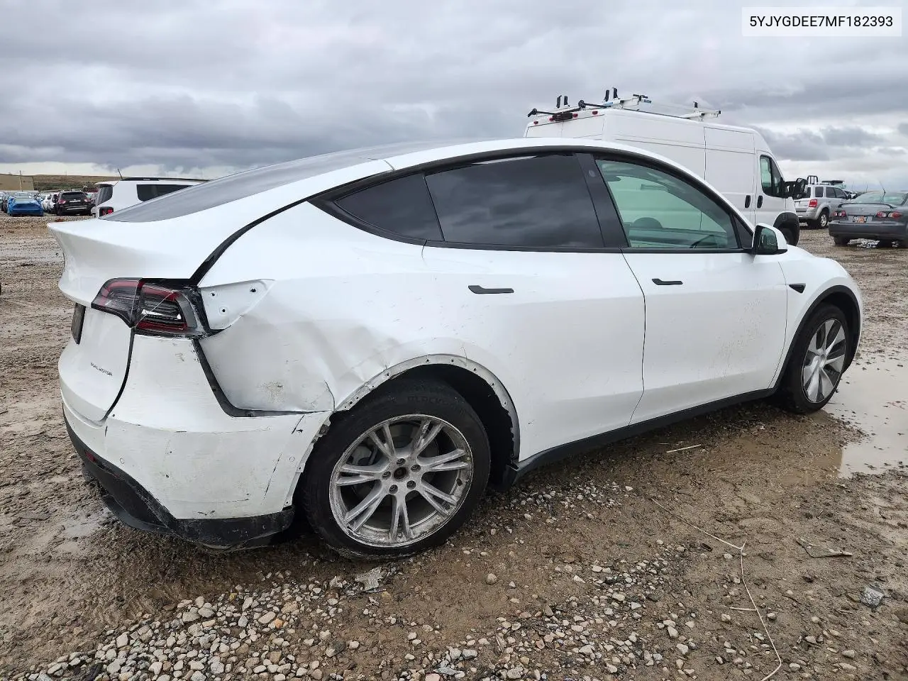 2021 TESLA MODEL Y VIN 5YJYGDEE7MF182393 — фото 3