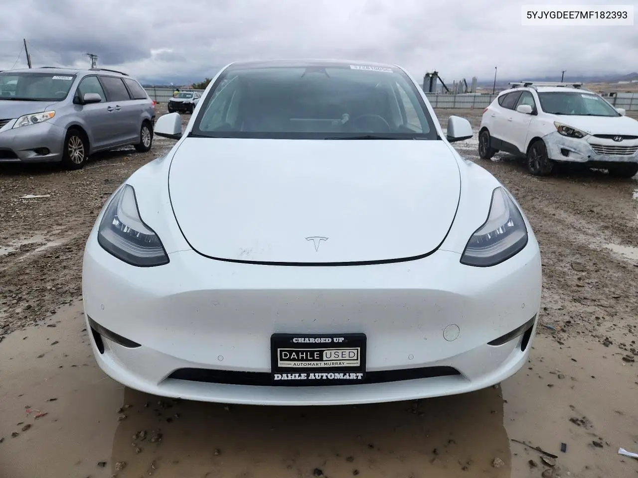 2021 TESLA MODEL Y VIN 5YJYGDEE7MF182393 — фото 5