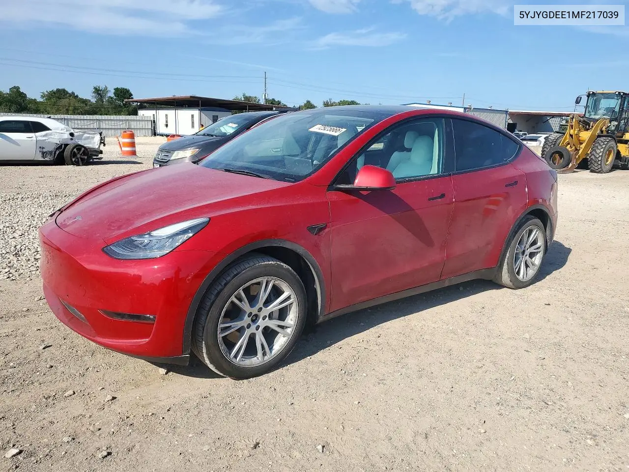 TESLA MODEL Y 2021, VIN 5YJYGDEE1MF217039