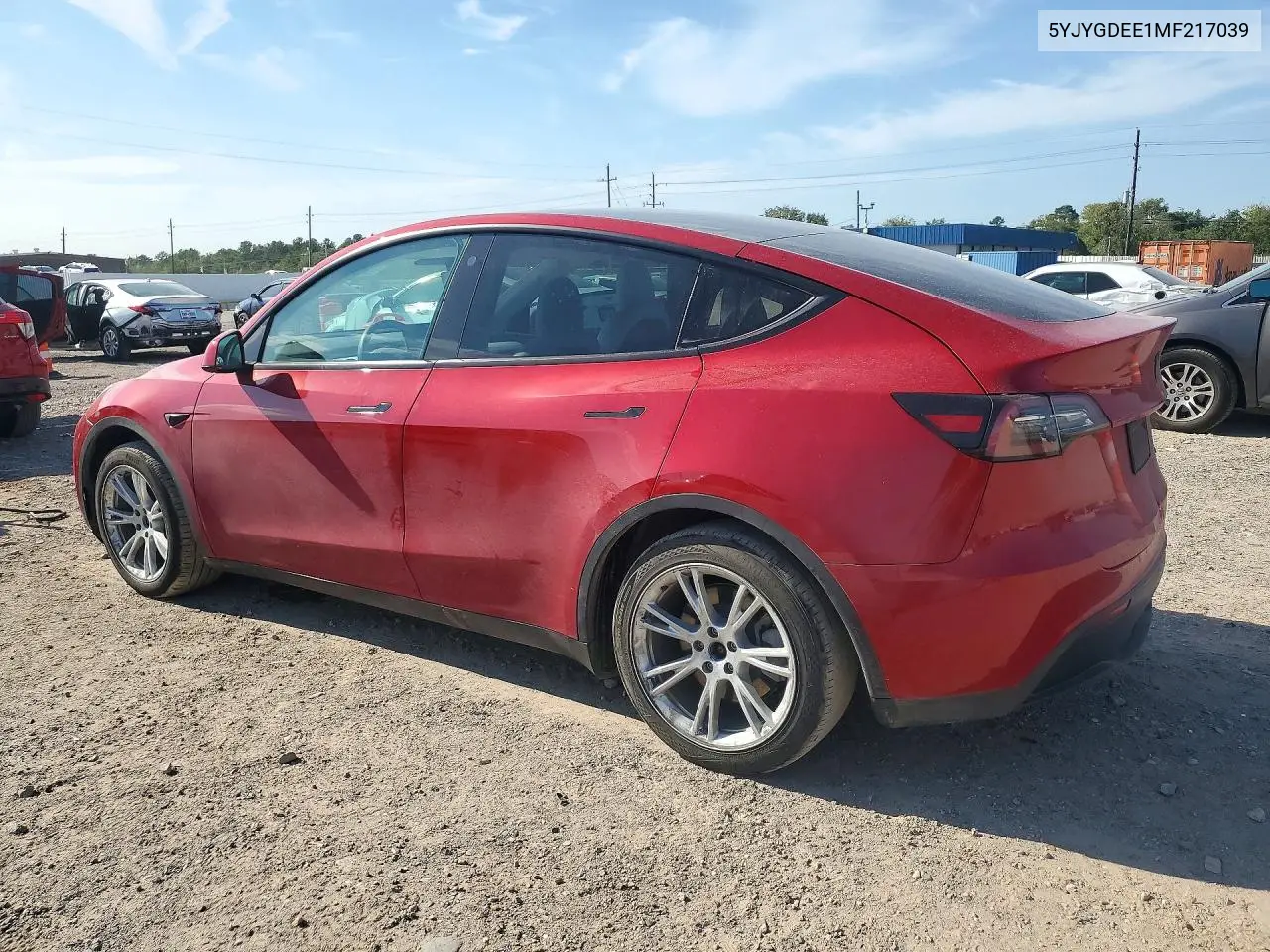 2021 TESLA MODEL Y VIN 5YJYGDEE1MF217039 — фото 2