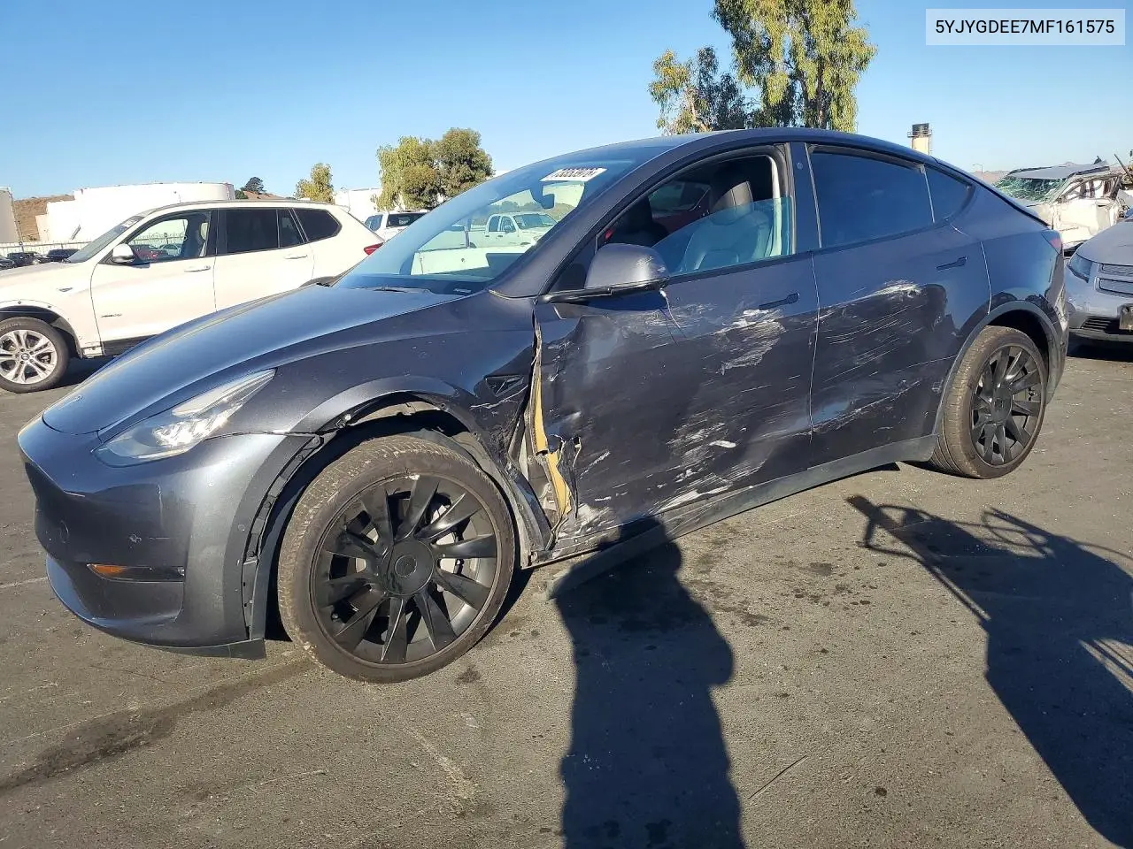 TESLA MODEL Y 2021, VIN 5YJYGDEE7MF161575