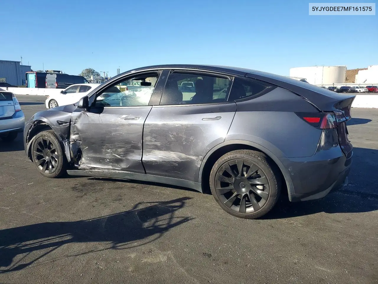 2021 TESLA MODEL Y VIN 5YJYGDEE7MF161575 — фото 2