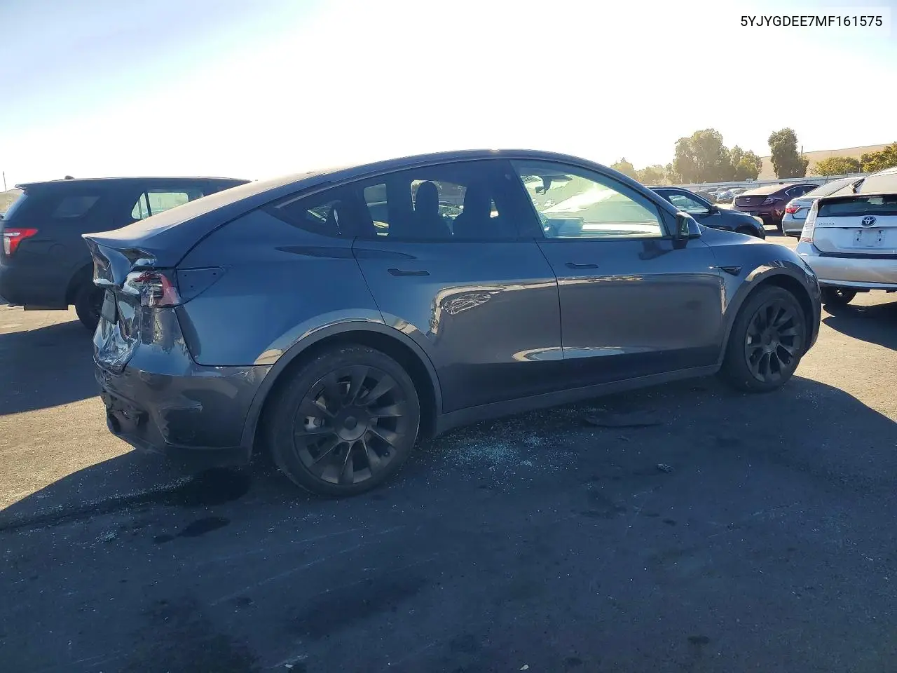 2021 TESLA MODEL Y VIN 5YJYGDEE7MF161575 — фото 3