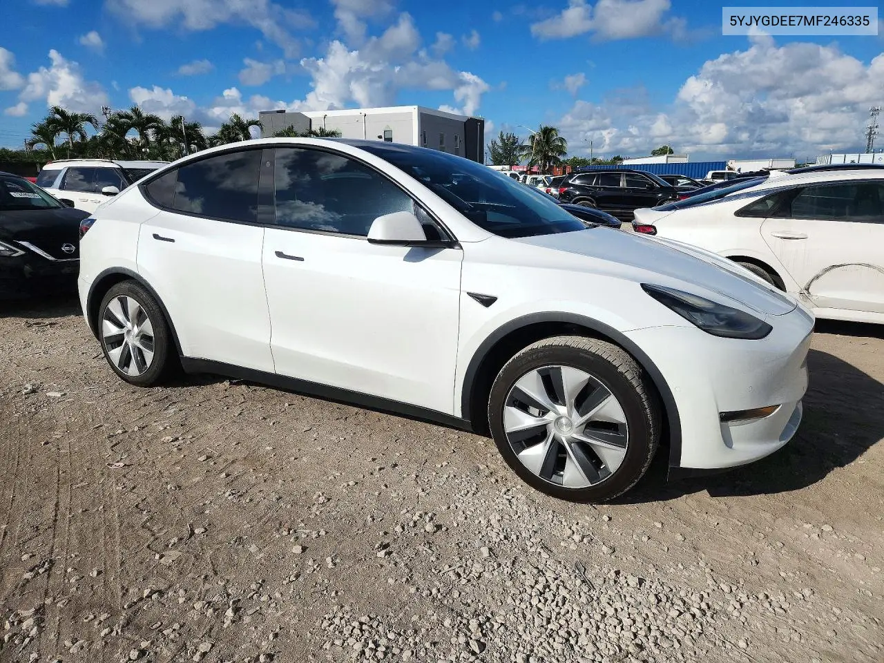 2021 TESLA MODEL Y VIN 5YJYGDEE7MF246335 — фото 4