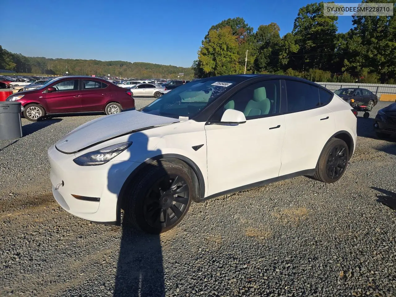 TESLA MODEL Y 2021, VIN 5YJYGDEE5MF228710