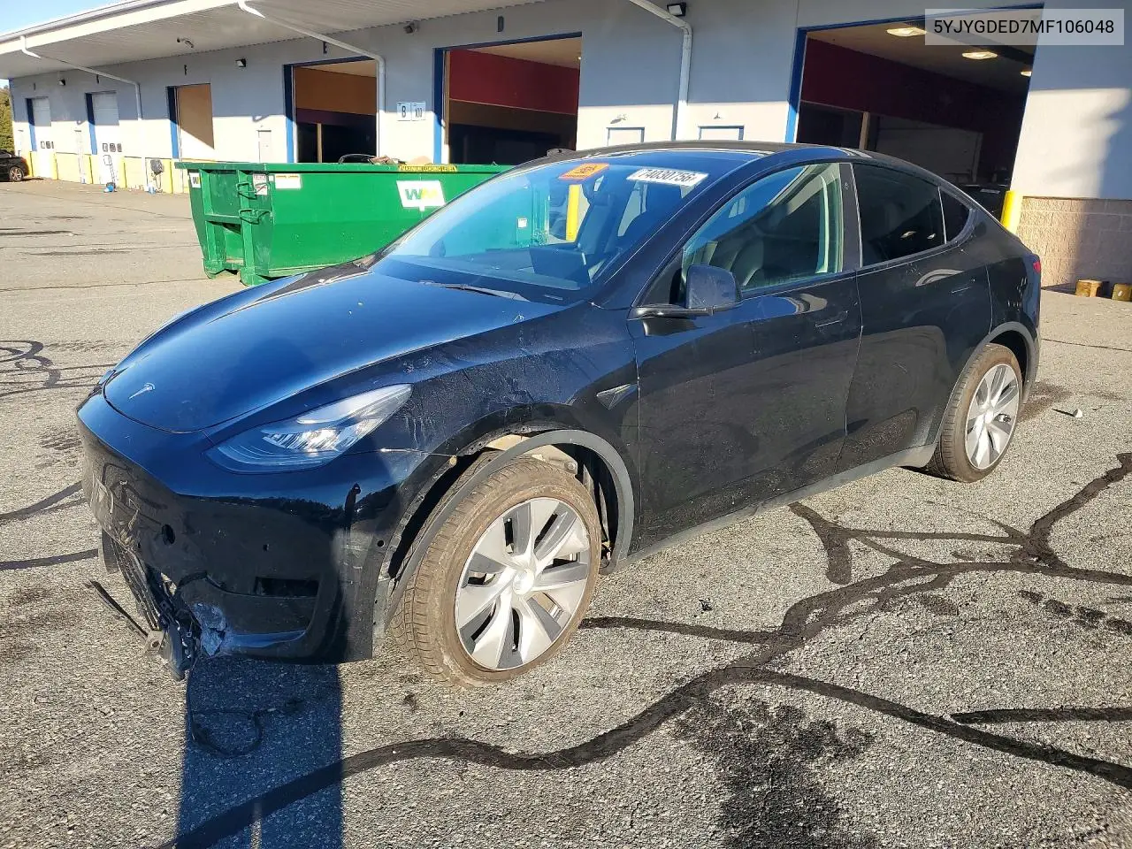 TESLA MODEL Y 2021, VIN 5YJYGDED7MF106048