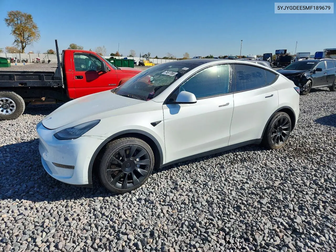 TESLA MODEL Y 2021, VIN 5YJYGDEE5MF189679