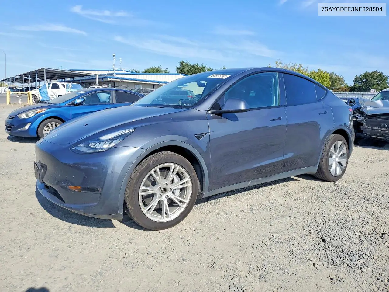 TESLA MODEL Y 2022, VIN 7SAYGDEE3NF328504