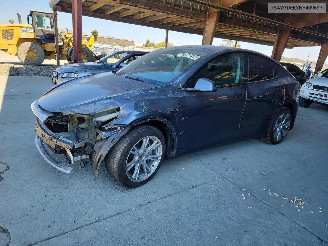 TESLA MODEL Y 2022, VIN 7SAYGDEE3NF439697