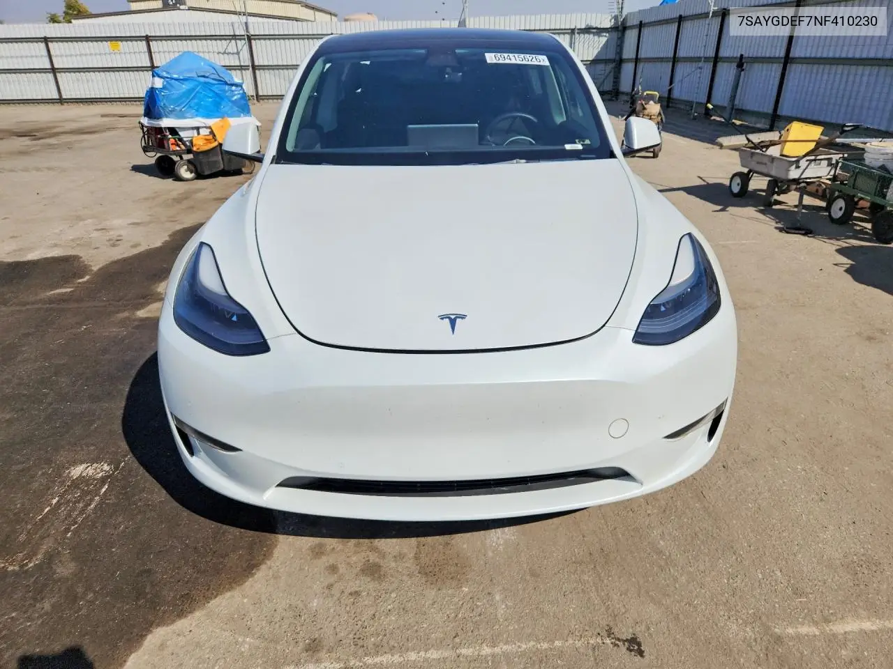 2022 TESLA MODEL Y VIN 7SAYGDEF7NF410230 — фото 5