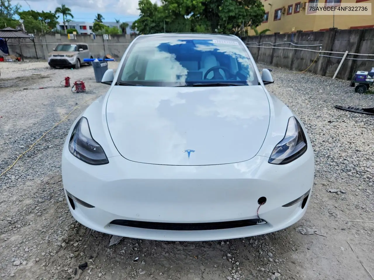2022 TESLA MODEL Y VIN 7SAYGDEF4NF322736 — фото 5