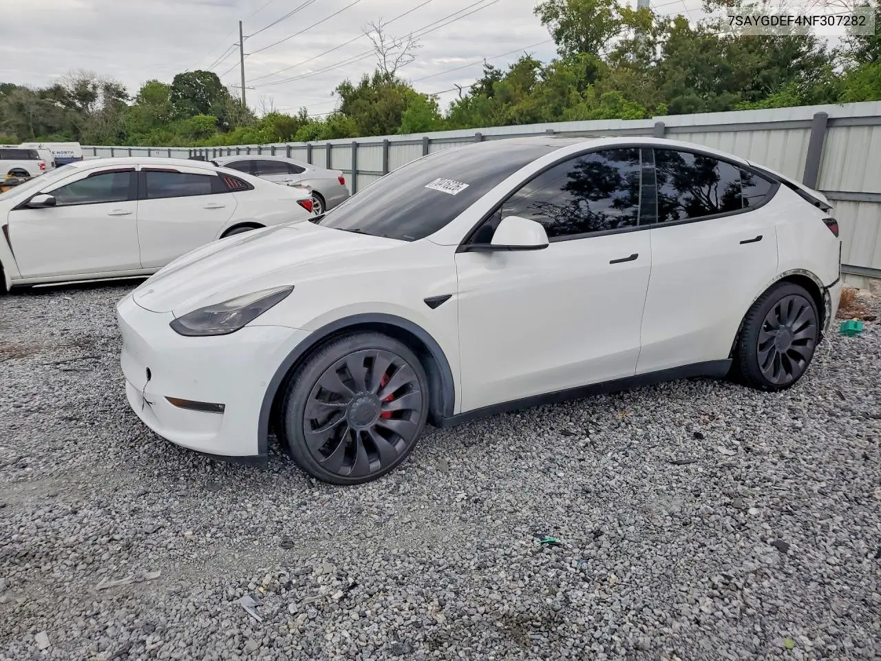 TESLA MODEL Y 2022, VIN 7SAYGDEF4NF307282