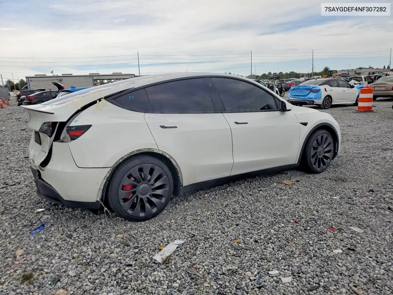 2022 TESLA MODEL Y VIN 7SAYGDEF4NF307282 — фото 3