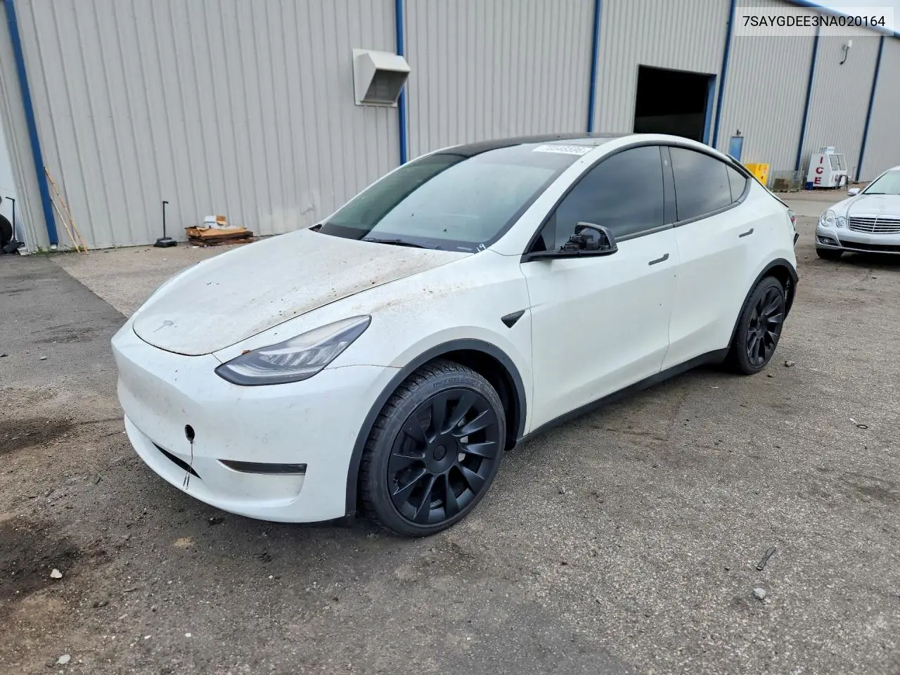 TESLA MODEL Y 2022, VIN 7SAYGDEE3NA020164