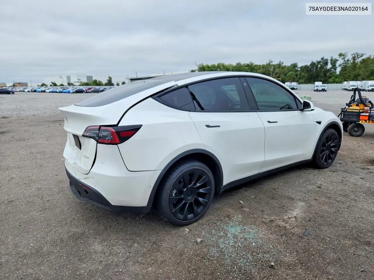 2022 TESLA MODEL Y VIN 7SAYGDEE3NA020164 — фото 3