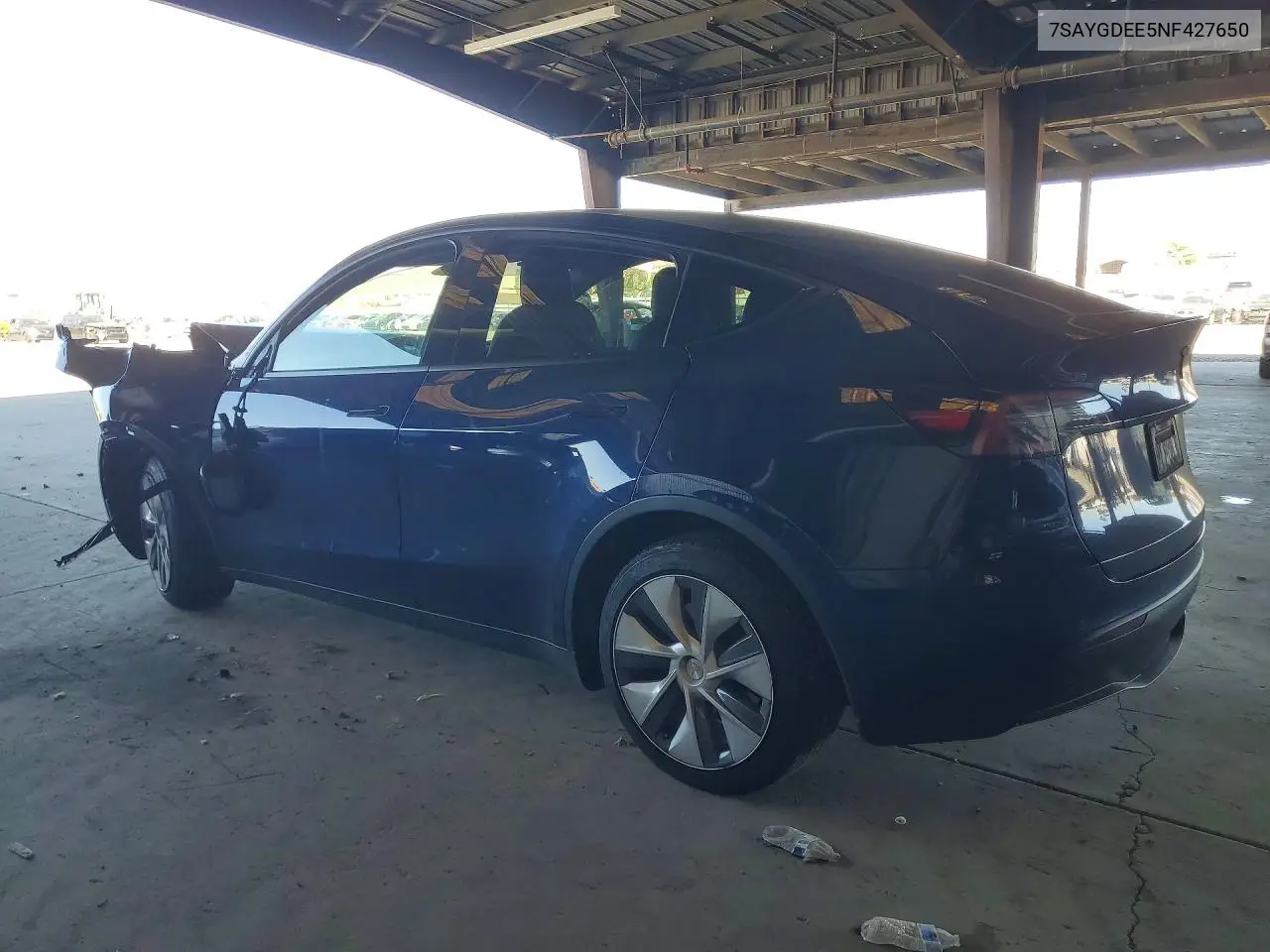2022 TESLA MODEL Y VIN 7SAYGDEE5NF427650 — фото 2