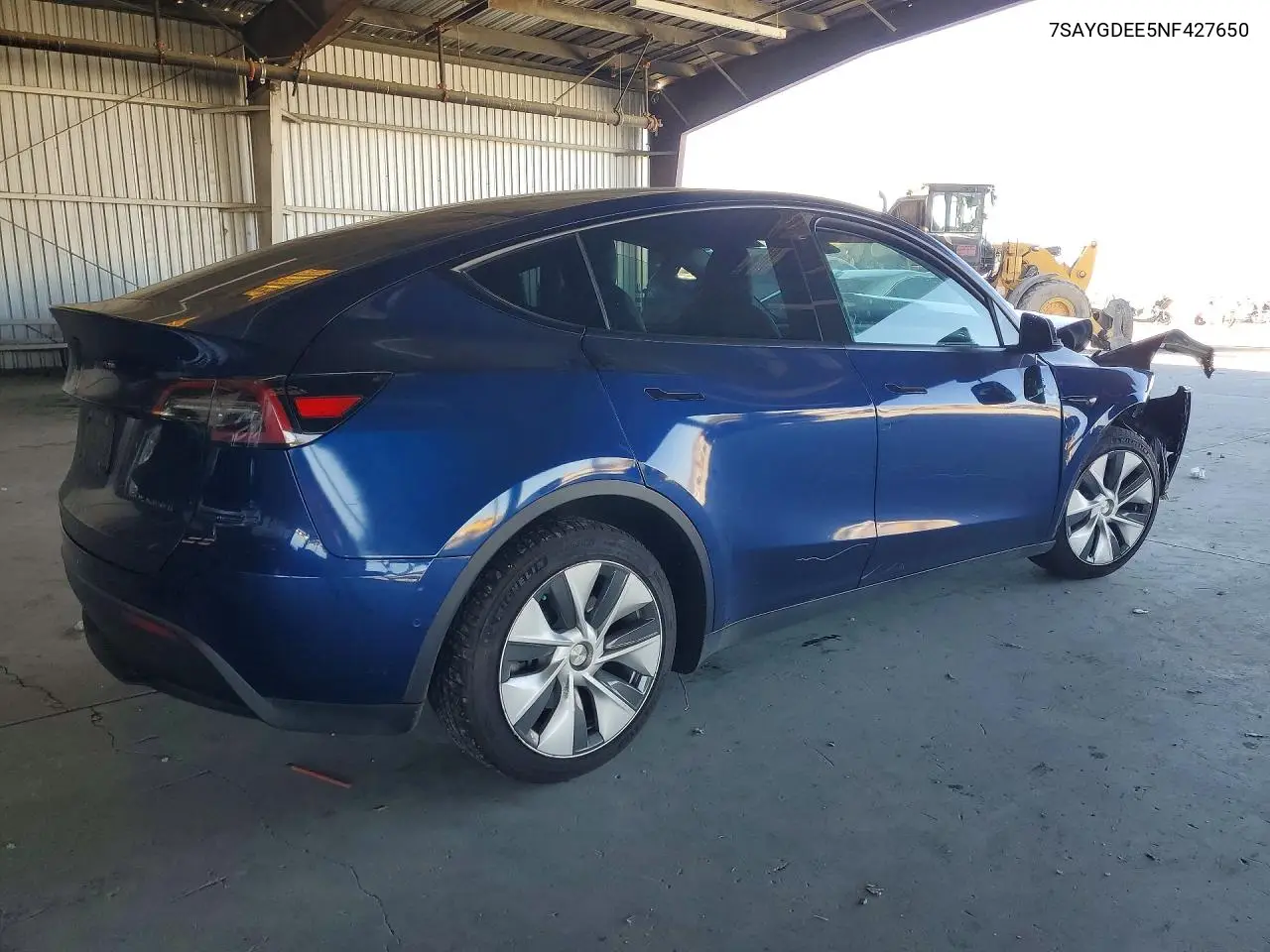 2022 TESLA MODEL Y VIN 7SAYGDEE5NF427650 — фото 3