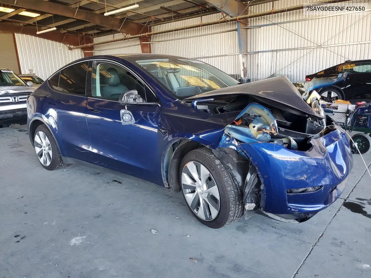 2022 TESLA MODEL Y VIN 7SAYGDEE5NF427650 — фото 4